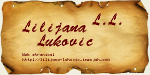 Lilijana Luković vizit kartica